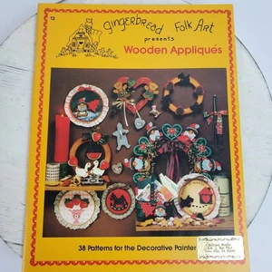 Vintage 1984 Gingerbread FOLK ART Wooden Appliques Pattern Painting Magazine - Picture 1 of 7