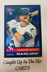 2025 Topps Heritage Connor Norby RC Black Refractor #56/76 Marlins - Picture 1 of 2