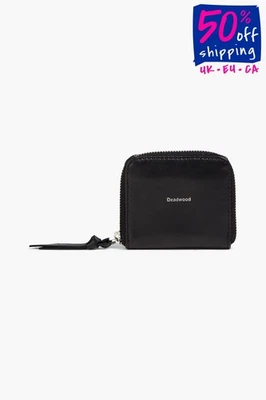 RRP€120 DEADWOOD Leather Wallet Zipped Logo Card Pockets - Image 1 of 4