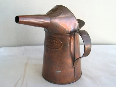 Vintage W.V.&B. Lata de aceite de 1 pinta-N.Y. City, APPRD.103 M 3 metalcraft recubierto de cobre Foto 1 de 4