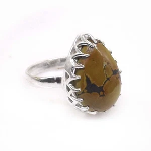 Tibet Turquoise Unique Silver Plated Jewelry Birthday Gift Adjustable Ring h515 - Picture 1 of 5