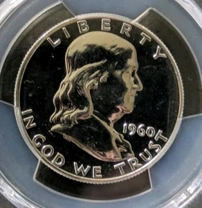 1960 50c Ben Franklin Half Dollar Proof Cameo Pristine Pcgs Graded - Picture 1 of 19