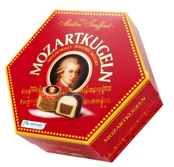 2 packs Maitre Truffout Mozartkugeln 300 gr Chocolate Candy Gift  Hexagone - Image 1 of 1