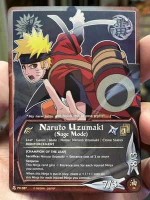 Naruto CCG "Naruto Uzumaki (Sage Mode)" Foil Ninja Promo Card (PR-087) Bandai - Image 1 of 2