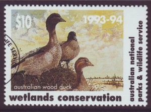1993-94 $10 DUCK STAMP WETLANDS CONSERVATION CINDERELLA - CANCELLED (A9416) - Bild 1 von 1