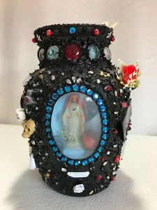 Jarrón conmemorativo 3D espiritual DÍA DE MUERTOS DÍA DE MUERTOS hecho a mano - Imagen 1 de 12