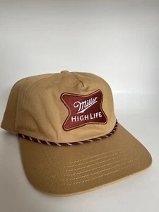 Miller High Life Rope Relaxed Fit Retro Vintage Men’s Snapback Cap Hat New - Picture 1 of 5