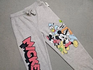 Disney Mickey Mouse Girls Fleeced Sweatpants Youth Loungewear Joggers XS NWT - Picture 1 of 9