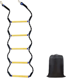 Boat Rope Ladder, 5 Step Heavy Duty 400Lbs Strength Rope Ladder for Inflatable B - Picture 1 of 12