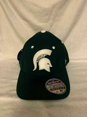 Michigan State Spartans NCAA Zephyr Green One Size Stretch Fit Hat Cap Brand New - Image 1 of 4