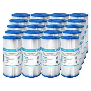 10" x 4.5" Whole House Big Blue Washable Pleated Sediment Water Filter 2-20 Pack