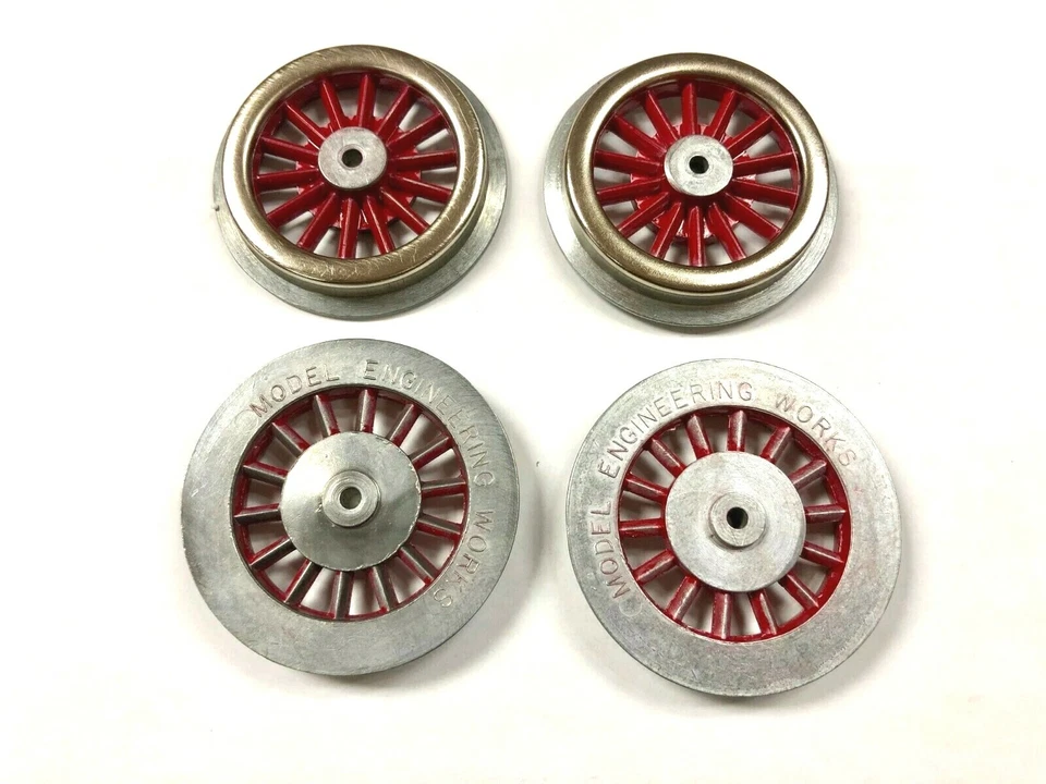 MEW SMWE, Early Std Gauge Lionel Electric Loco Red Wheel Set, 4Pcs., Made in USA - Image 1 of 1