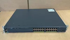 Cisco Catalyst WS-C2960X-24PD-L 24-Port Gig PoE Switch + 2X 10GbE SFP+ Ports - Picture 1 of 11