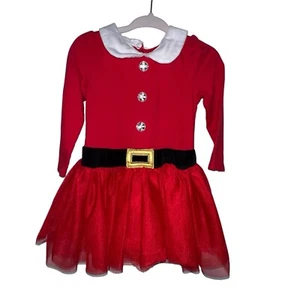 Koala Kids 12-18 Months Mrs Santa Dress Tutu Tule Red Christmas Holiday Toddler - Picture 1 of 4