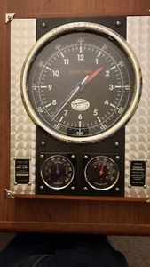 Lindbergh Airfield Wall Clock With Temp/Humidity Spirit Of St Louis Collectible - Picture 1 of 14