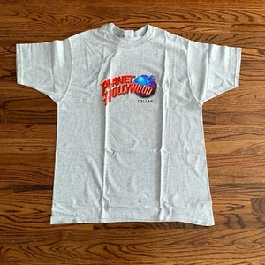 Vintage 1998 Planet Hollywood Dallas Grafik grau T-Shirt Erwachsene Large XLARGE - Bild 1 von 9