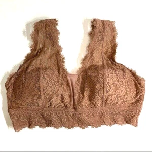NWT Aerie Rose Blush Pink Lace Padded Convertible Bralette Bra Size XL - Picture 1 of 3