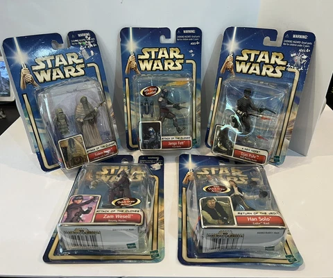 Star Wars Attack of the Clones Lot of 5 Action Figures Hasbro NEW includes Djas Cover