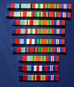 CINTAS DE MEDALLAS BREVETS COSIDAS SEGUNDA GUERRA MUNDIAL. - Imagen 1 de 12