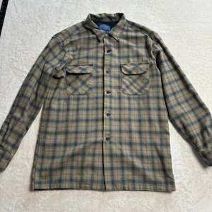 Pendleton Mens Board Shirt Jac Flannel Button Down Size Medium Plaid Long Sleeve - Picture 1 of 16