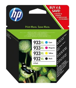 Cartuchos de tinta originales HP 932/933, 932XL/933XL Officejet 6100, 6600, 6700, LOTE - Imagen 1 de 12
