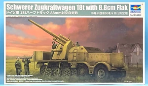Trumpeter 09577 1/35 Schwerer Zugkraftwagen 18t with 8.8 cm Flak Brand New Kit - Picture 1 of 2
