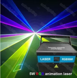 Powerful 5W Luces Dj laser light animation stage light RGB Bar Lazer beam lights - Picture 1 of 9