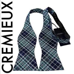 CREMIEUX NWT MEN’S BOW TIE BLUE WHITE SOFT PURPLE... - Picture 1 of 3