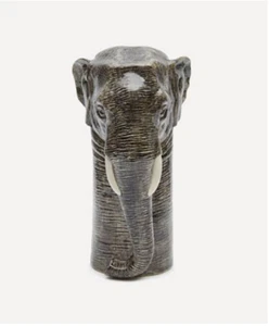 Tall Vase Pot Ceramic Elephant Head Figurine Flower Succulent Plant Home Decor - Picture 1 of 5
