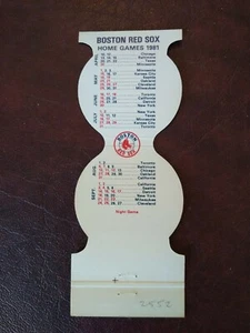 1981 BOSTON RED SOX Baseball Schedule Matchbook Cover McDONALD'S Restaurant NH - Picture 1 of 2