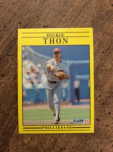 1991 Fleer #412 Dickie Thon, Phillies    nm  ib - Picture 1 of 2