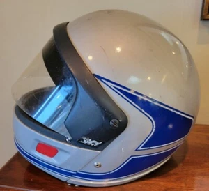 Vintage helmet  Shuberth  BMW made in West Germany Medium  Blue Gray Racing - Picture 1 of 22