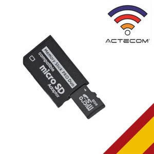 ACTECOM Adaptador Tarjeta Micro SD MicroSD a Memory Stick PRO DUO PSP SIMPLE - Imagen 1 de 4