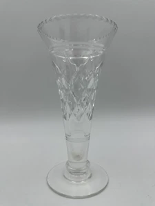 Stuart - Clear crystal glass decorative vase - Diamond cut glass - English made. - Picture 1 of 11