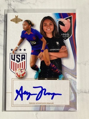 Alyssa Thompson 2023 Parkside USWNT One Nation One Team BLUE INK Auto /200 RC - Image 1 of 2