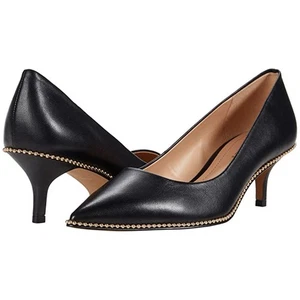 Coach donna Jackie décolleté US 9 B pelle nera bordo con perline nuove senza scatola - Foto 1 di 13