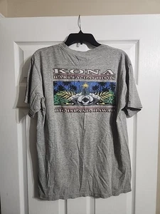 Harley Davidson Short Sleeve Shirt Kona Big Island, Hawaii Blue Size L USA - Picture 1 of 7