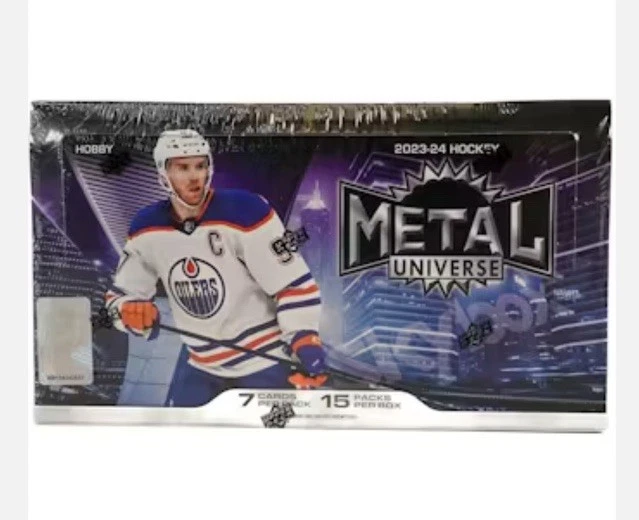 2023-24 Cubierta Superior Skybox Metal Universe Hockey Sellado de Fábrica Hobby Box Bedard Foto 1 de 1