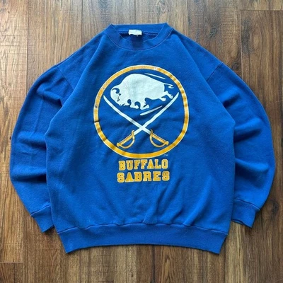 90s Buffalo sabres style crew neck sweatshirt reprint AN60492 - Image 1 of 2