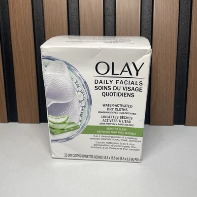 Paños Olay Daily Facials Gentle Clean 5 en 1 33ct para piel sensible #Q3 (1280) Foto 1 de 3