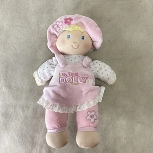 Baby Gund My First Dolly rosa Plüsch Stofftier Puppe 11 Zoll blonde Haare blaue Augen - Bild 1 von 6