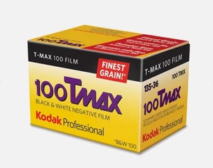 KODAK T-MAX 100 B&W 35MM 36 EXPOSURES BLACK & WHITE 35MM FILM EXPIRED 06/2021 - Picture 1 of 7