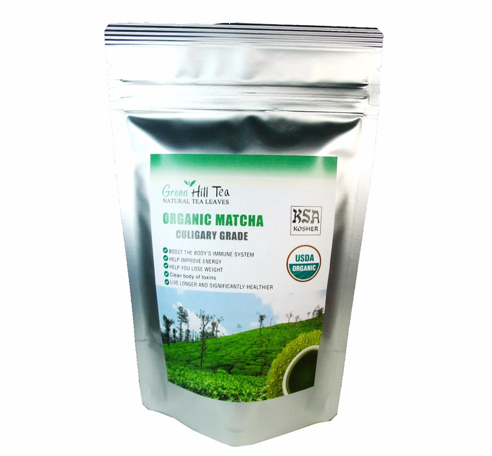 Polvo de té verde natural matcha orgánico estimula tu sistema inmunológico1 lb Foto 1 de 3
