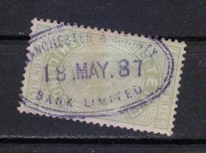 Great Britain Foreign Bill Ten Shillings used stamp Victoria period / 001 - Picture 1 of 2