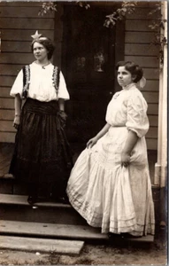 Two Women on Porch SISTERS? RPPC Postcard - Picture 1 of 2