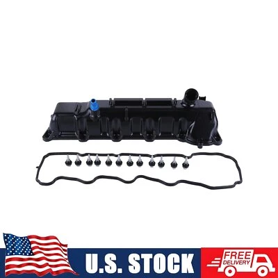 Black Valve Covers For 09-13 RAM 1500 08-11 Dakota 08-09 Grand Cherokee 4.7L US Foto 1 de 4