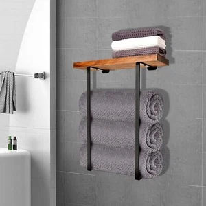 Towel Rack Easy to Install Bath Towel Holder for SPA Large Towels Salon - Picture 1 of 5