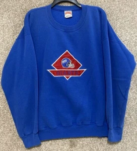 Vintage 90s Nutmeg Mens NFL New York Giants Crewneck Sweatshirt Size XL USA - Picture 1 of 11