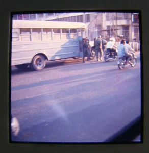 1967 Saigon Military Bus Color Slide Photo Vietnam War old - Picture 1 of 3