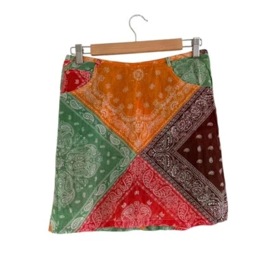 MINISSAIA PAISLEY MULTICOLORIDA PLACA AZUL FEMININA PEQUENA PEQUENA - Imagem 1 de 4